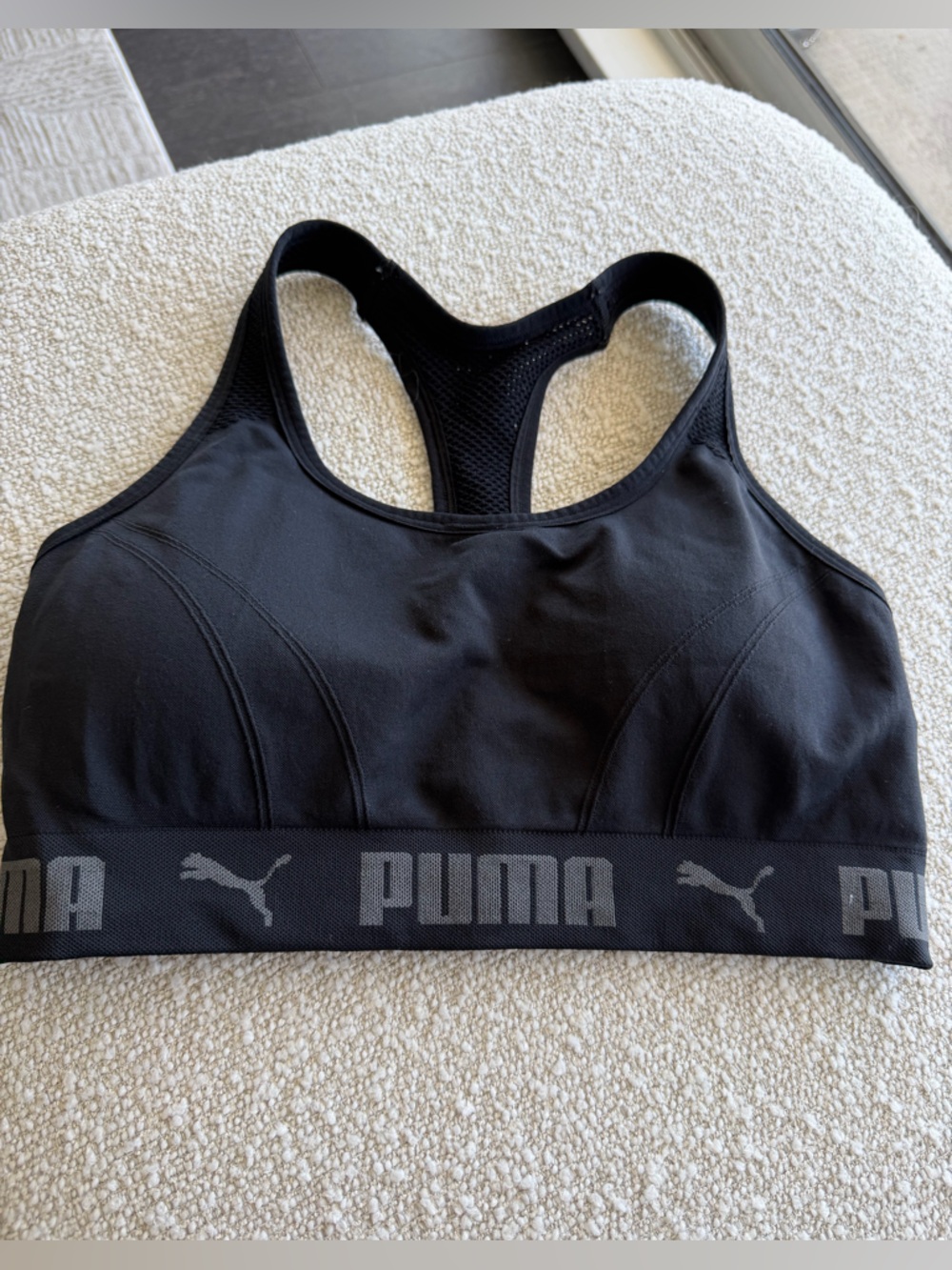 Puma Black Performance Racerback Sports Bra